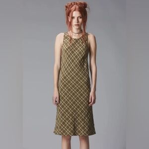 UNIF Kelp Plaid Dress